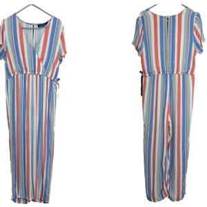 BLUE RAIN  Gauzy Cream and Pastel Jumpsuit  L